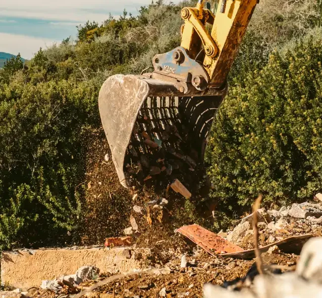 scarico materie da domolizione